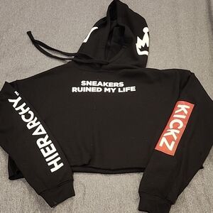 Hierarchy/Kickz "sneakers ruined my life" black hoodie sweater size M!